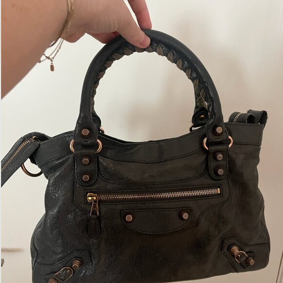 BALENCIAGA The Giant Town Leather 2Way Hand Bag gray - Picture 2 of 11